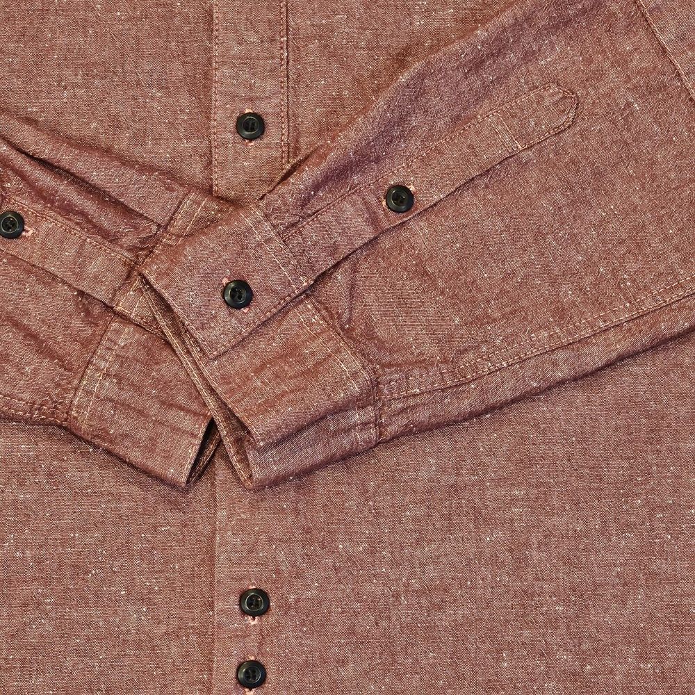 BELLFIELD Shirt British Outerwear Long Sleeve‎ Button Up Cotton Red Mens Large - Picture 2 of 9